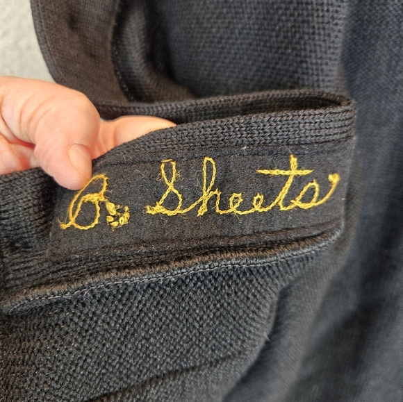 Vintage John Dunlap Womens sz 40 Black Knit Sweater Cardigan Front Button - Picture 12 of 12